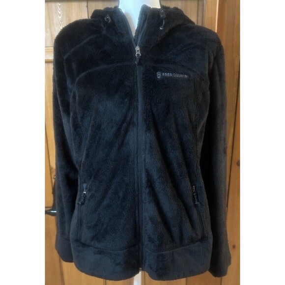 Free Country Faux Fur Women’s Hooded Jacket. Large. Full Zip. Zip Pockets - Picture 1 of 10